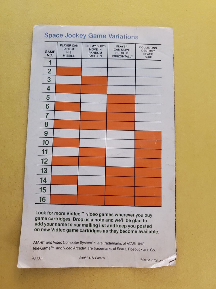 Atari Manual Space Jockey