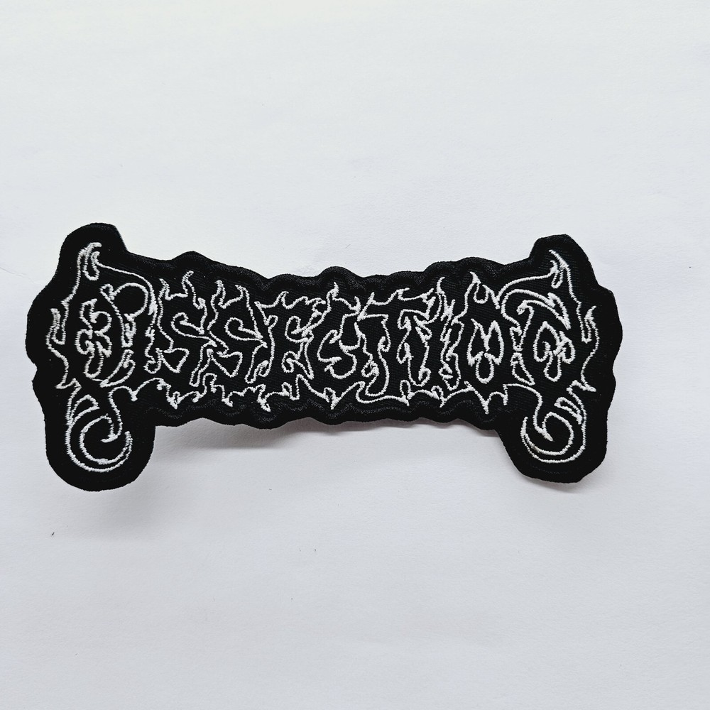 Dissection White Logo Shaped EMBROIDERED PATCH