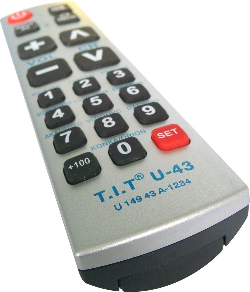 Gmatrix Big Button Universal Remote Control - Retail Packaging (U-43) U-43