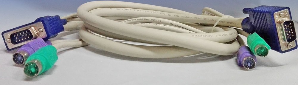 Avocent SwitchView 6' PS/2 KVM Switch Cable CPS2-6A Color Coded Mouse Keyboard