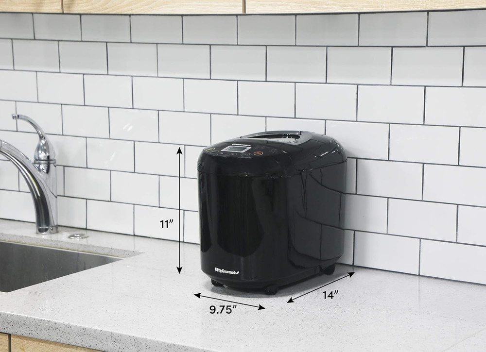 EBM8103B Programmable Bread Maker Machine 3 Loaf Sizes, 19 Menu Functions Glu...