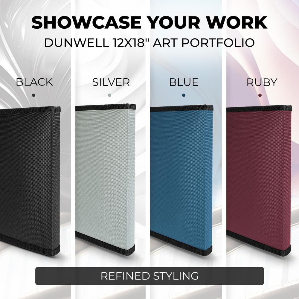 12x18 Art Portfolio Binder with Mounting Paper - Ruby Large Portfolio Folder ...