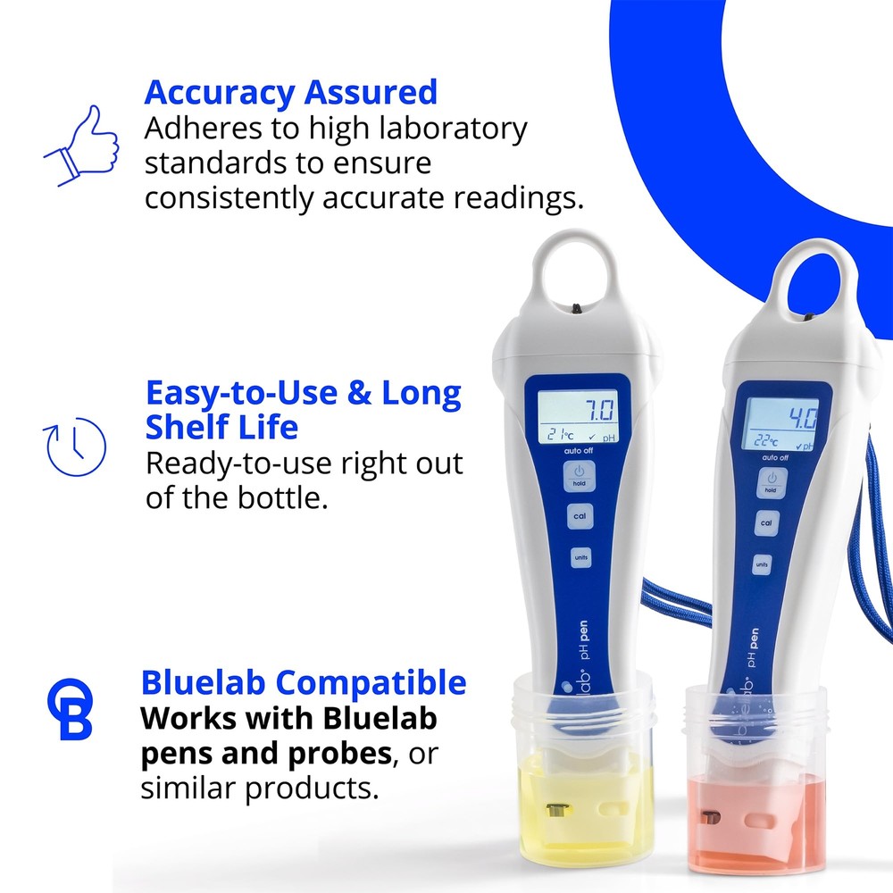 pH 4.0 & 7.0 Calibration Solution Kit - pH Meter & pH Pen Calibration for Bal...