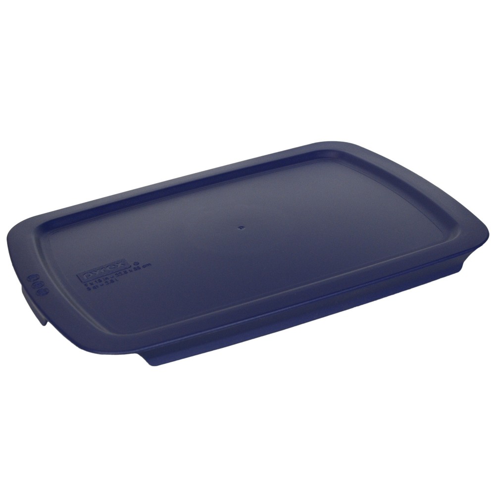 Pyrex C-233-PC Blue Rectangle Plastic Replacement Storage Lid (4-Pack)