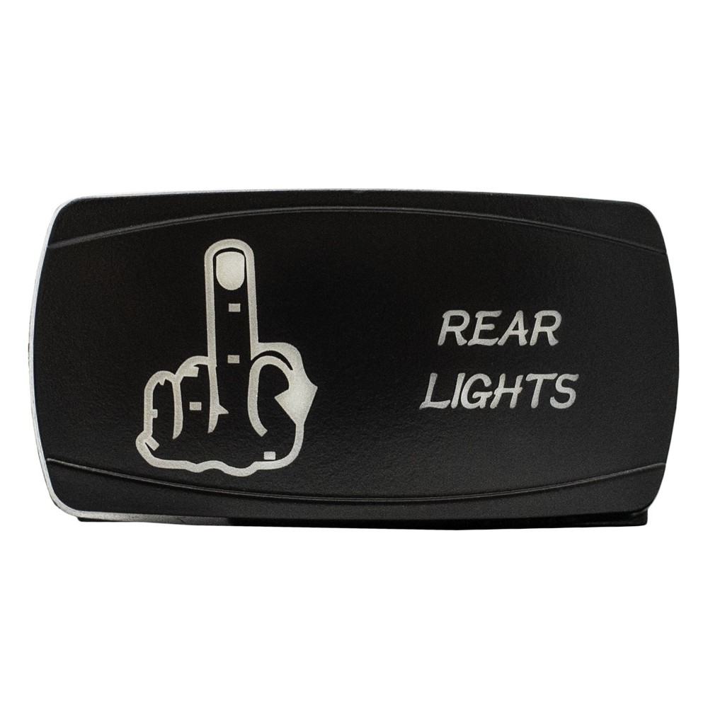 SPST Horizontal Rocker Switch Lighted 12 Volt REAR LIGHTS ORANGE