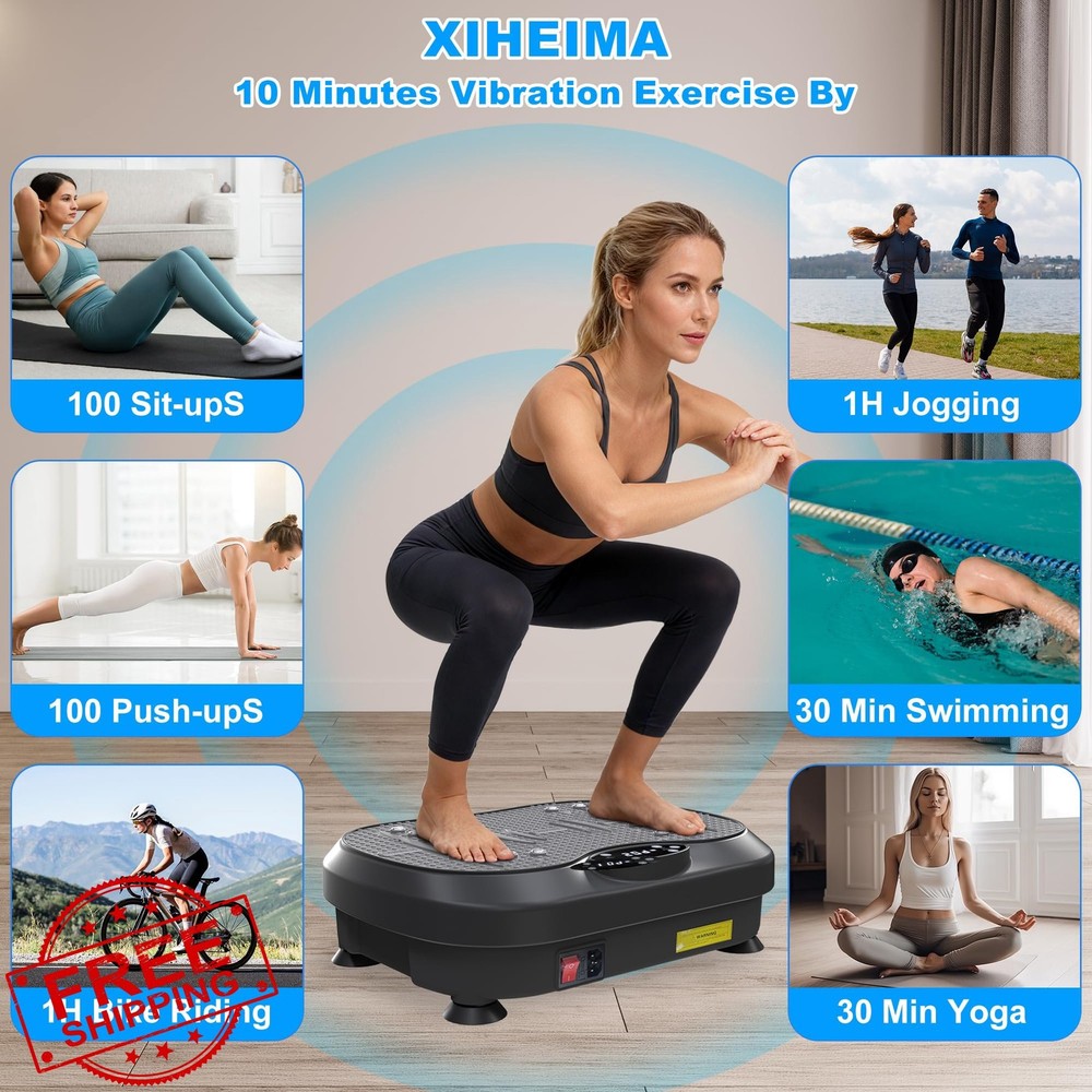 XIHEIMA Vibration Plate Exercise Machine Full Body Workout