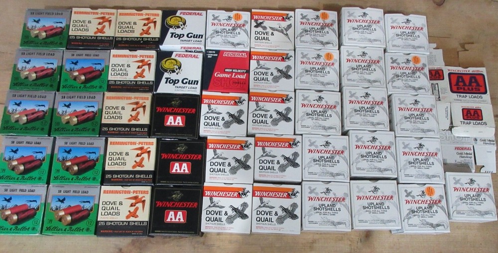 46 Mixed Lot Empty Shotshell Boxes for ammo storage or collectable (sh)