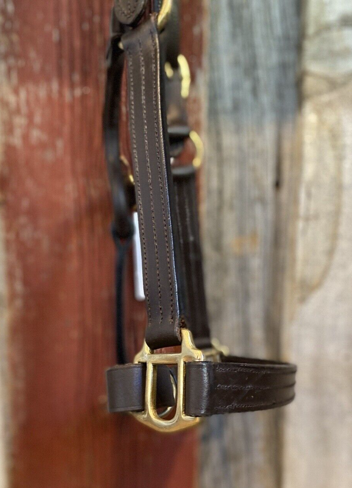Camelot Triple Stitch Leather Pony Halter