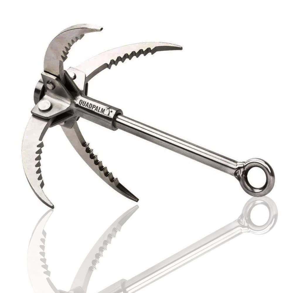 Stainless Steel Foldable Grappling Hook – Multifunctional Grapple Hook - 4 St...