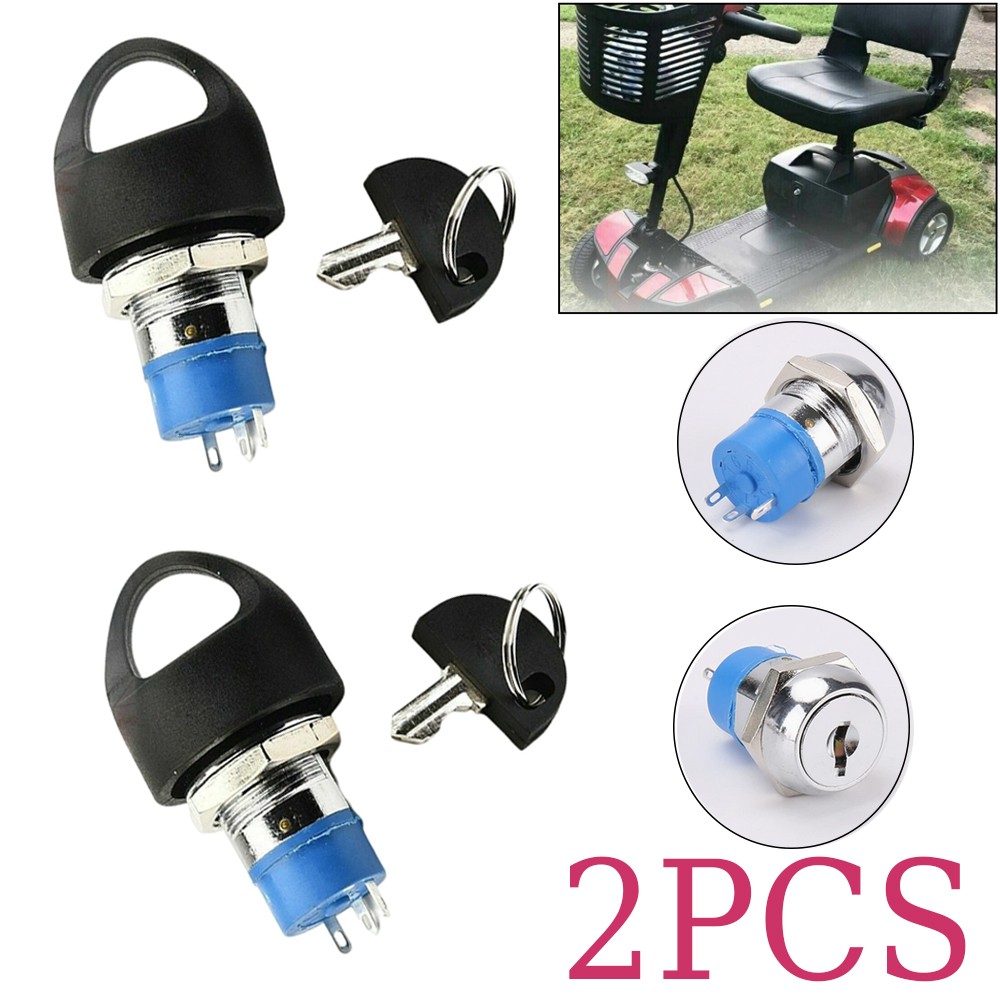 2xMobility Scooter Spare Start On/Off Ignition Switch Lock with 2 Keys For Pride