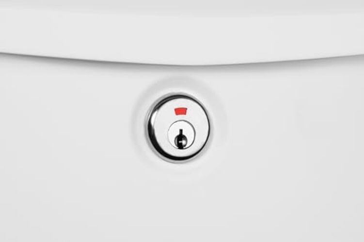 Parkside Locking, Vertical Wall-Mounted Mailbox for Outside, Medium White