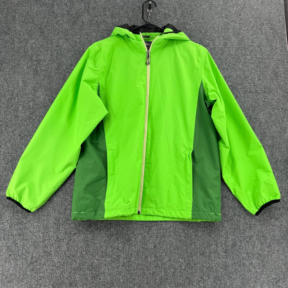 Killtec Parka Boys 14 Green Outer Shell Waterproof Windproof Full Zip Jacket