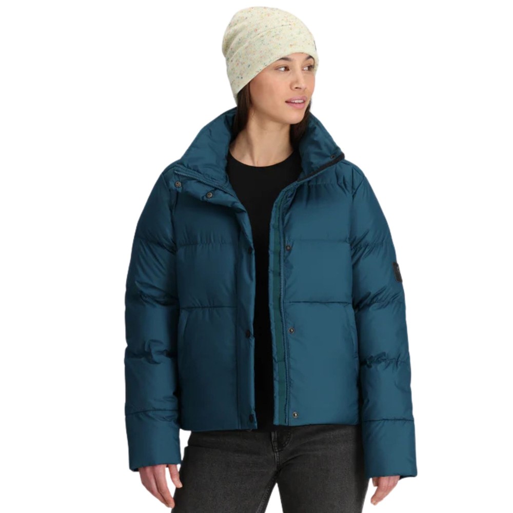 Outdoor Research Coldfront Down Women's Winter Jacket, Harbor, Medium