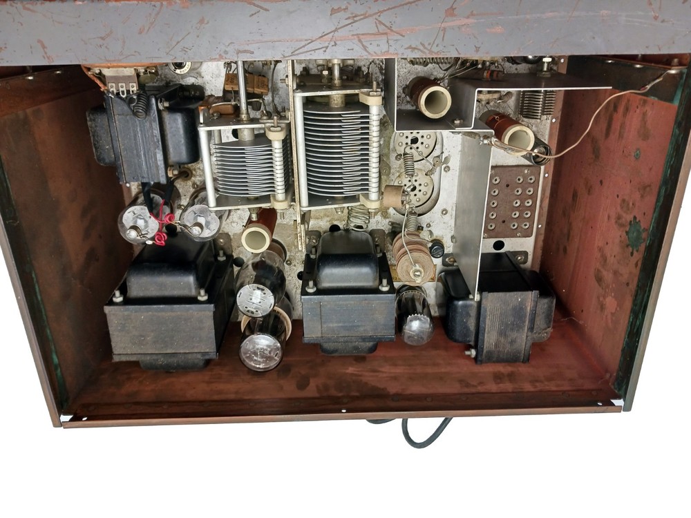 Vintage Johnson Viking II HF tube Transmitter Copper Plated Case