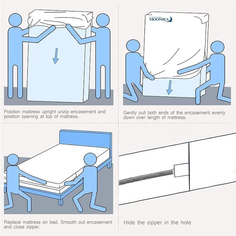 Waterproof Queen Mattress Protector Zippered