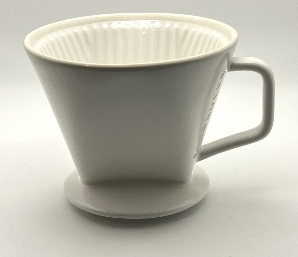 Starbucks White Ceramic Classic Pour Over Coffee Maker