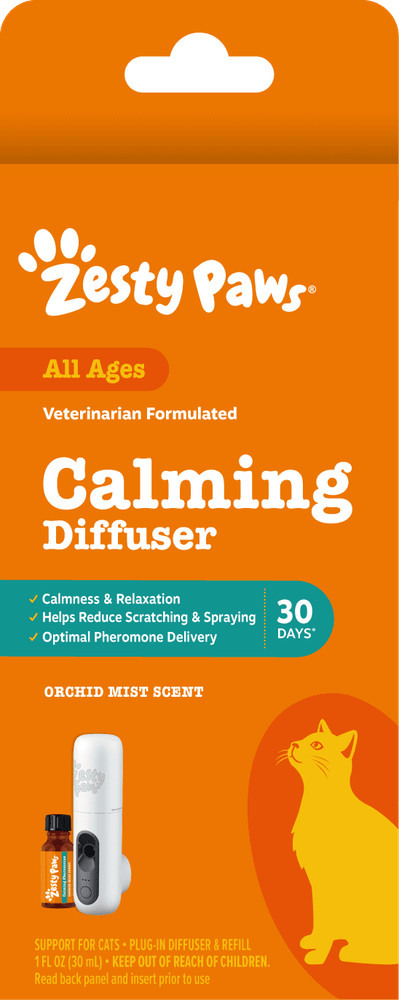 Zesty Paws Cat Calming Diffuser Starter Kit, Plug-in Pheromone Diffuser with