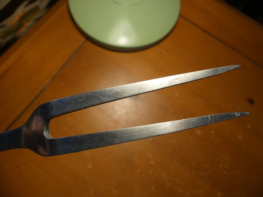 Vintage Flint Meat Fork Stainless Riveted Handle