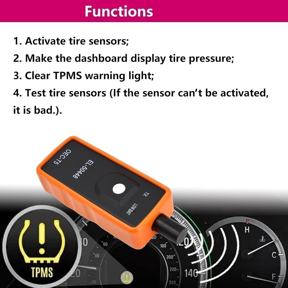 TPMS Tire Pressure Sensor Relearn Reset Programmer for Chevy Silverado Corvette