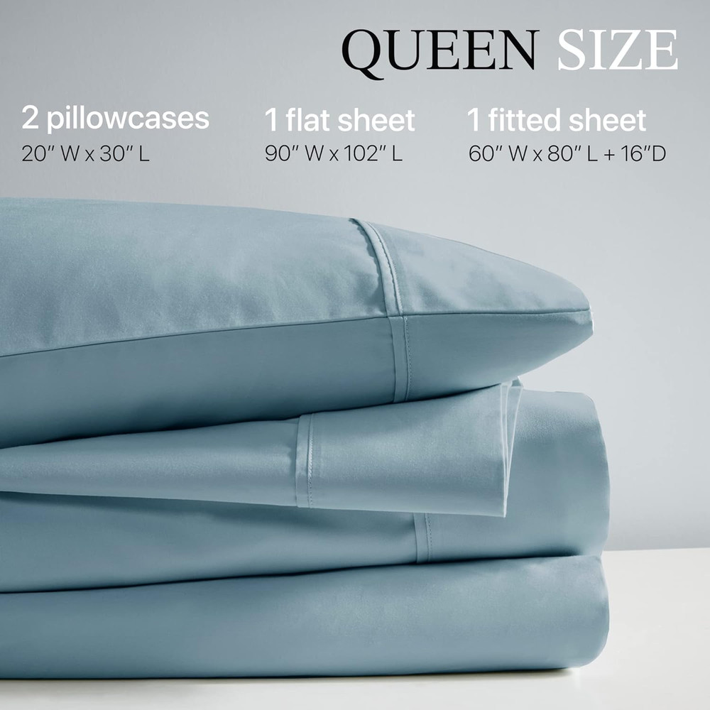 Beautyrest 1000 Thread Count, Solid Color Sheet Set, Elastic Deep Pocket, All Se