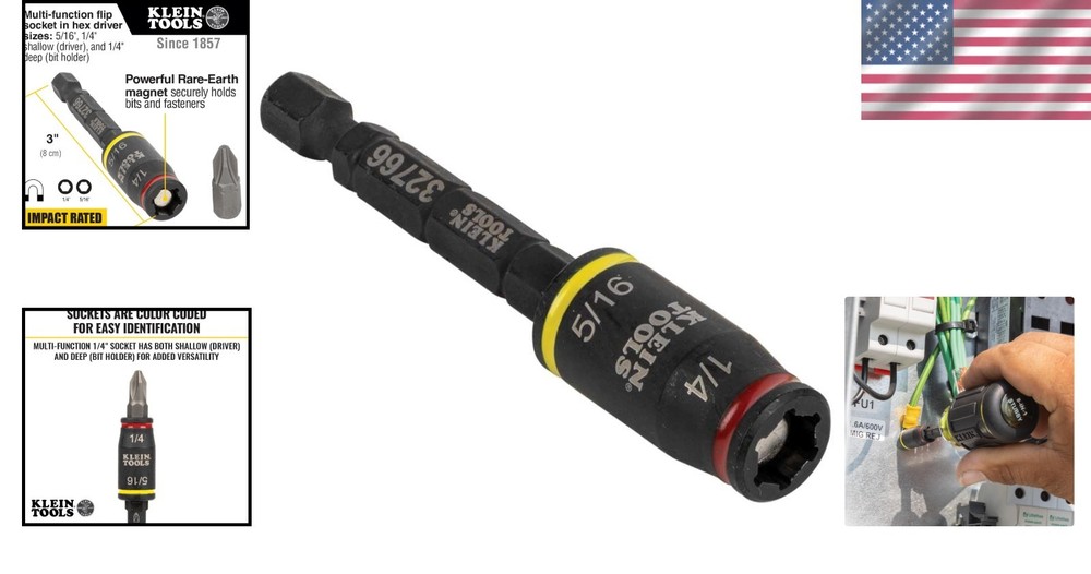 Versatile 3-Inch Impact Socket and Bit Holder with Quick Connect for Drivers