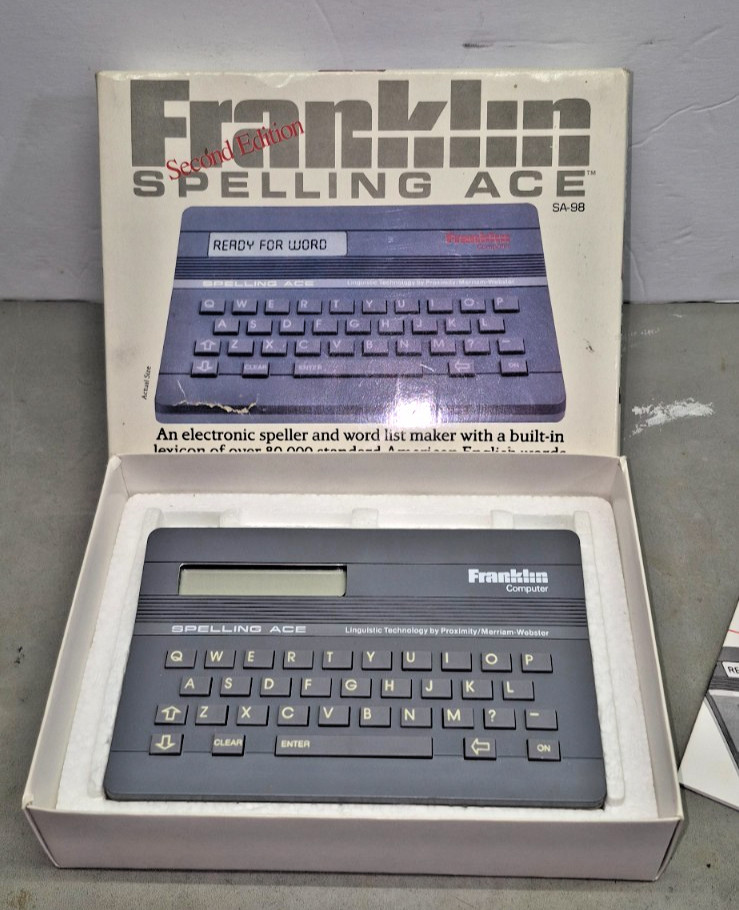 Franklin Spelling Ace Second Edition SA-98 Electronic Speller MINT With Box