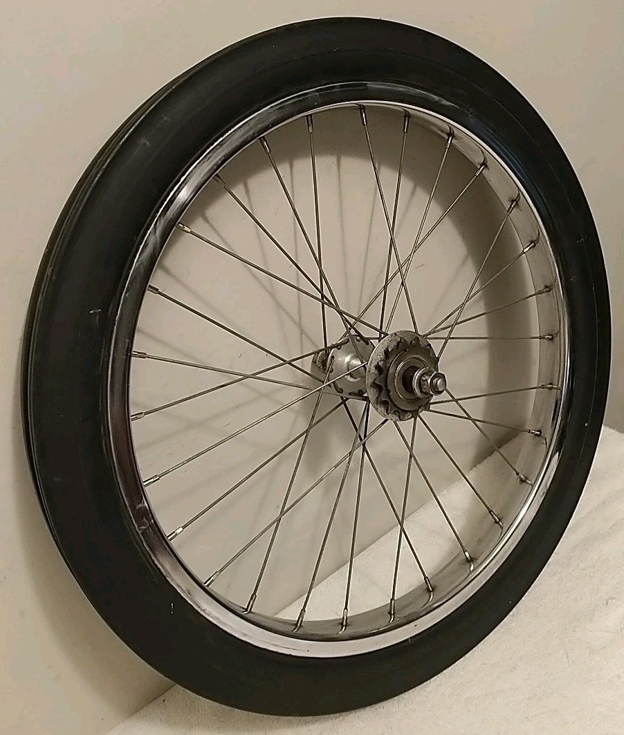 Vintage 1970's Schwinn 28 Spoke 20" Exerciser Bike Wheel