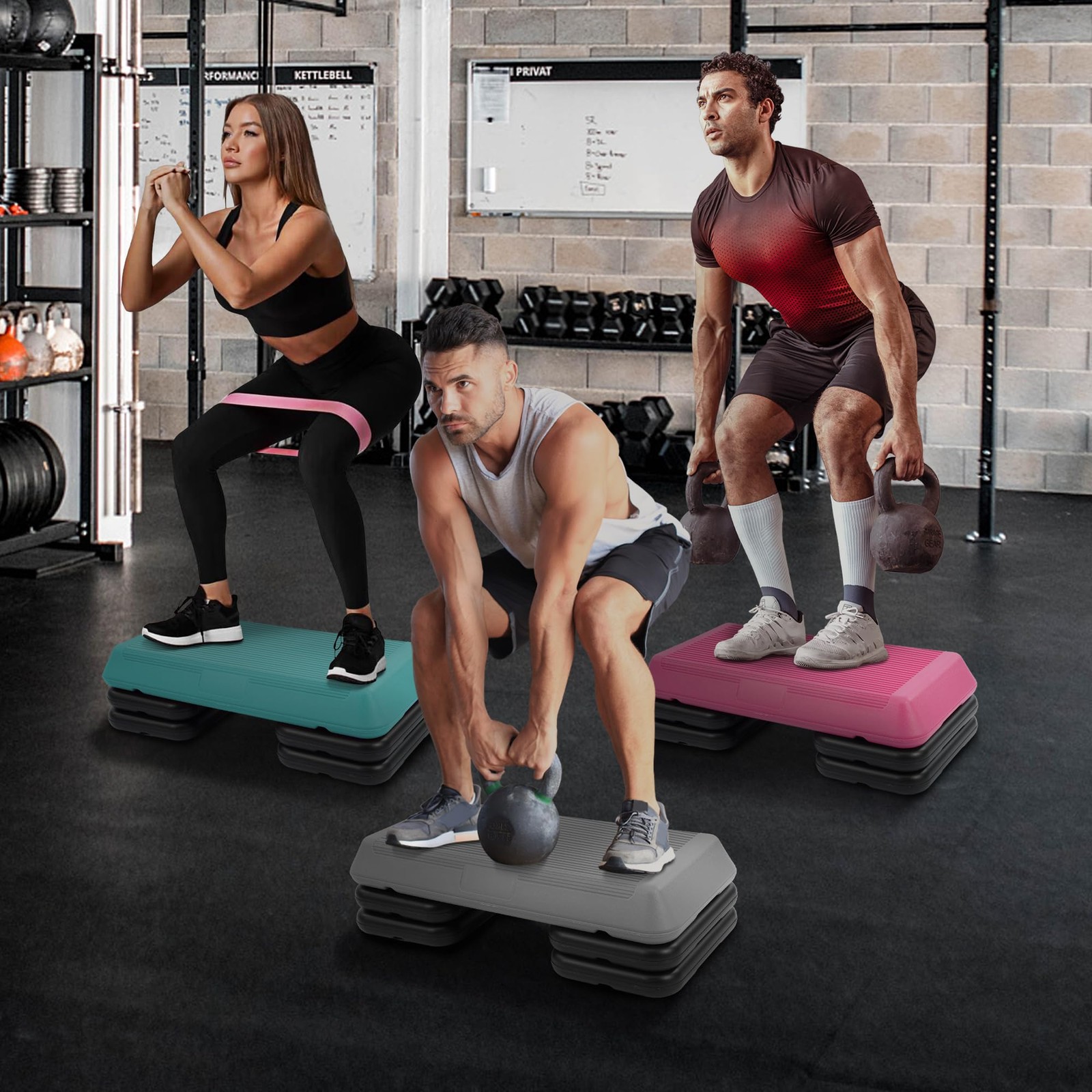 Step Aerobic Platform, 28''x 14'', Pink