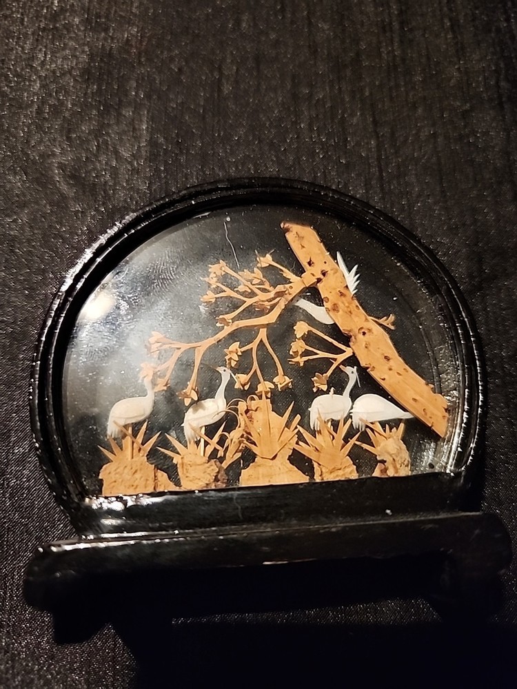 Asian Cork Art Decor Birds