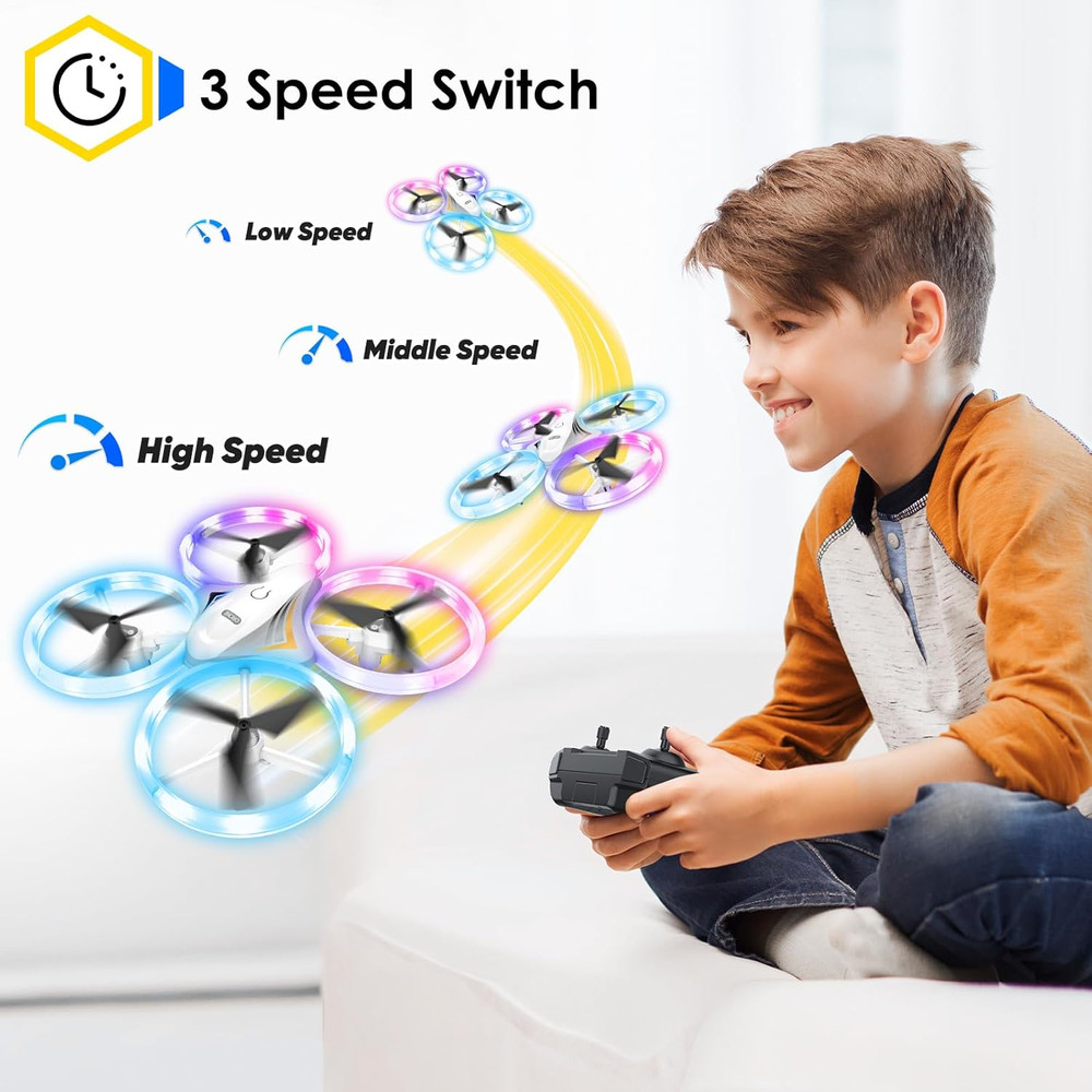 Drones for Kids, RC Drone with Cool Led Lights Mini Remote Control Beginner Dron
