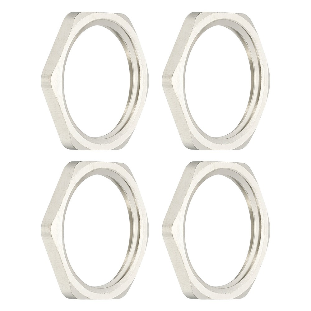 4Pcs NPT Cast Pipe Fitting Hex Locknut Nickel Plated Copper NPT3/4
