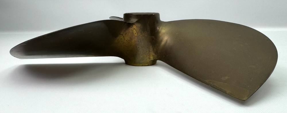 3 Blade Vintage Solid Brass Boat Propeller Good Condition