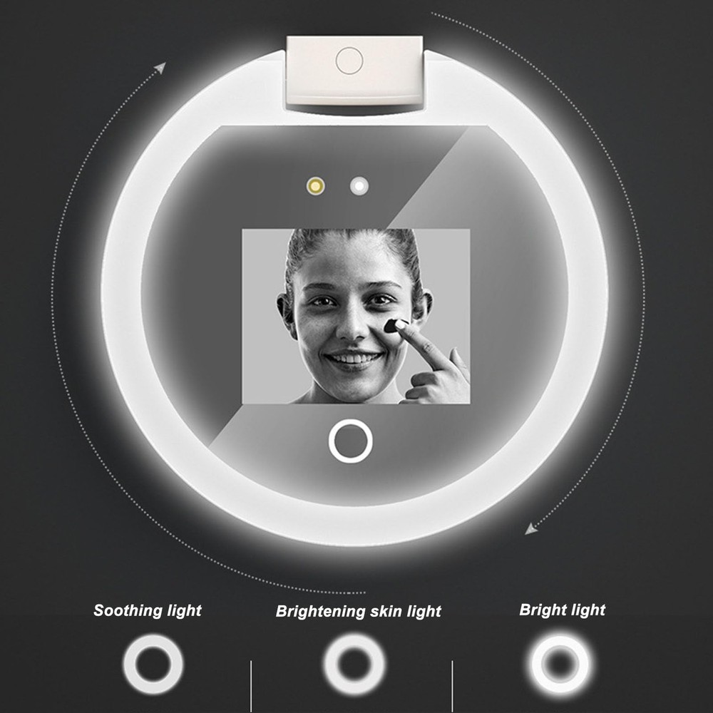 Mirror Sunscreen Testing with Adjustable Brightness, 2X Magnification Travel ...