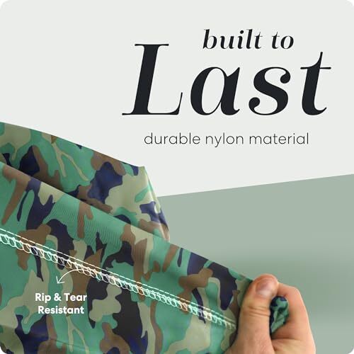 Nylon Laundry Bag - Locking Drawstring Closure and Machine 30" x 40" Camouflage