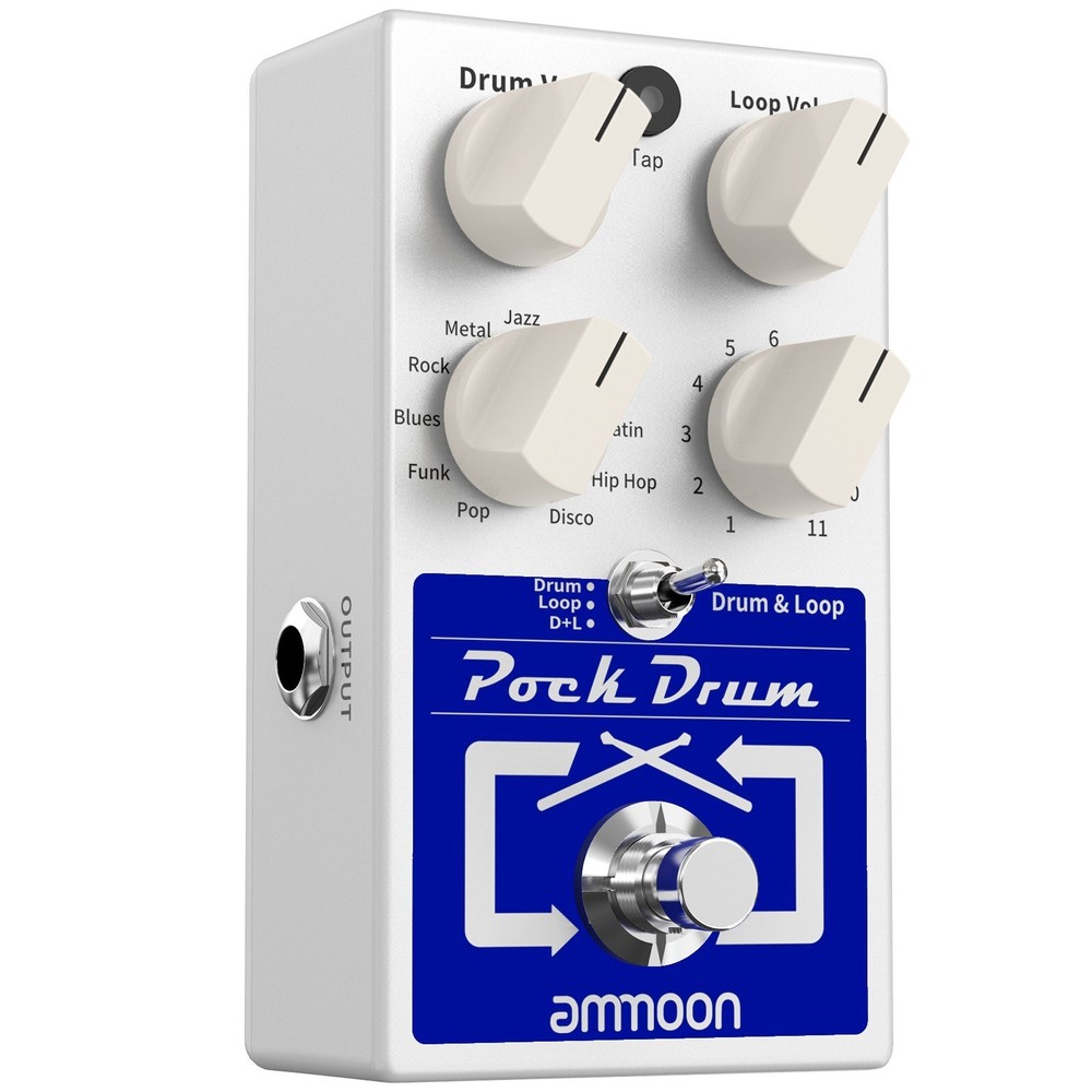 PockDrum Drum & Loop Guitar Effect Pedal 3 Modes 11 Drum Styles 11 E0W9