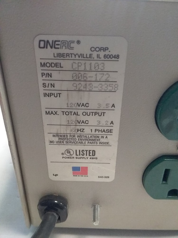 Oneac Power Conditioner CP1103