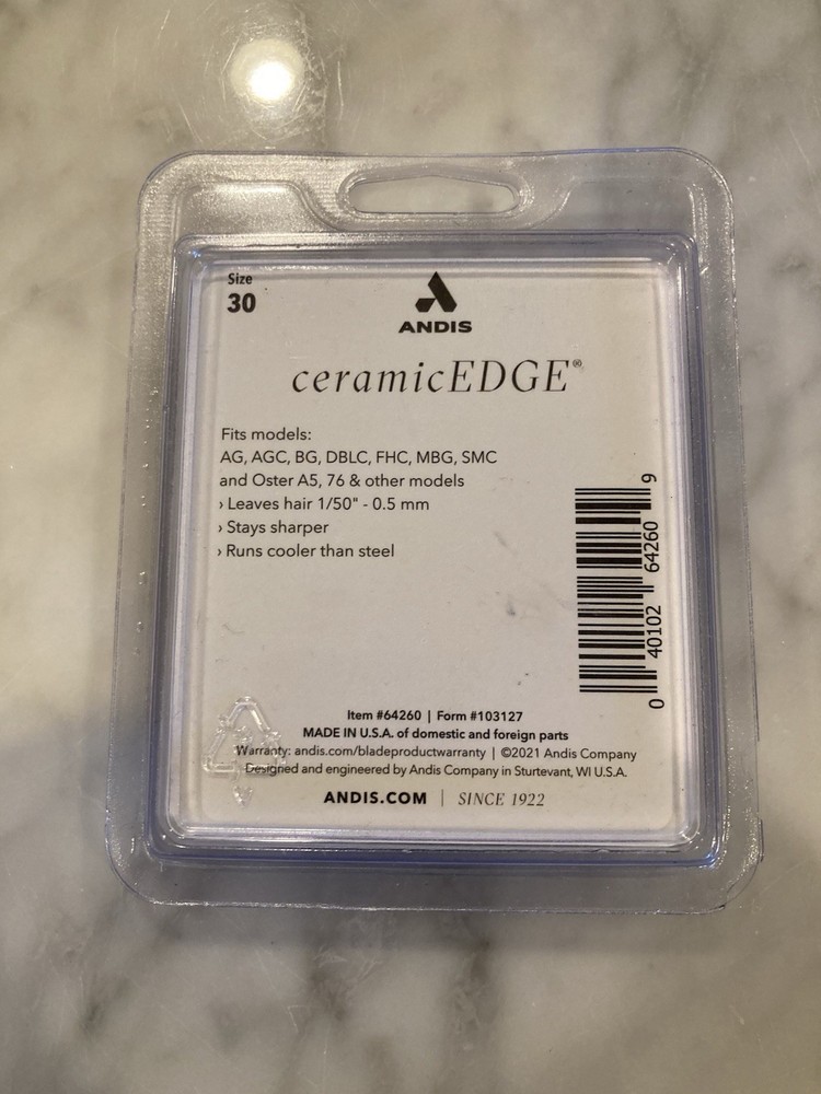 Andis Ceramic Edge Clipper Blade Size 30 .5 mm