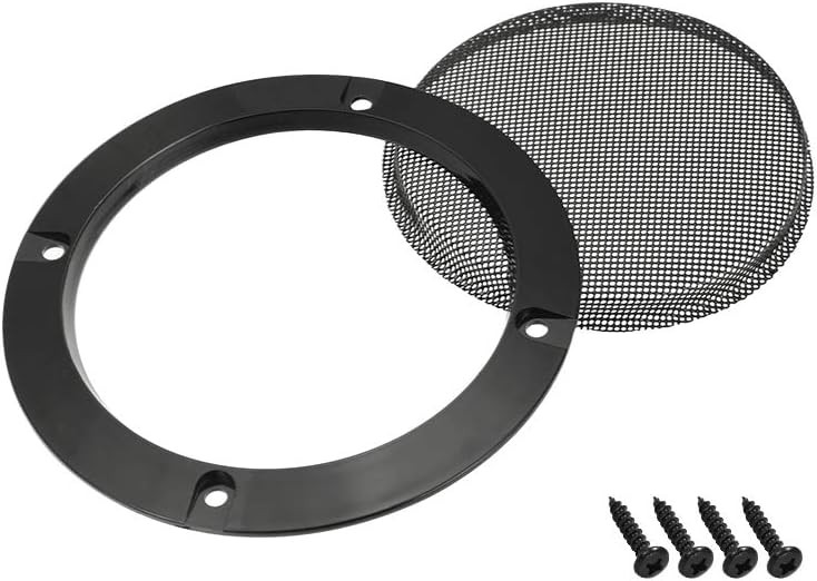 uxcell 2pcs 2" Speaker Grill Mesh Decorative Circle Woofer Guard Black
