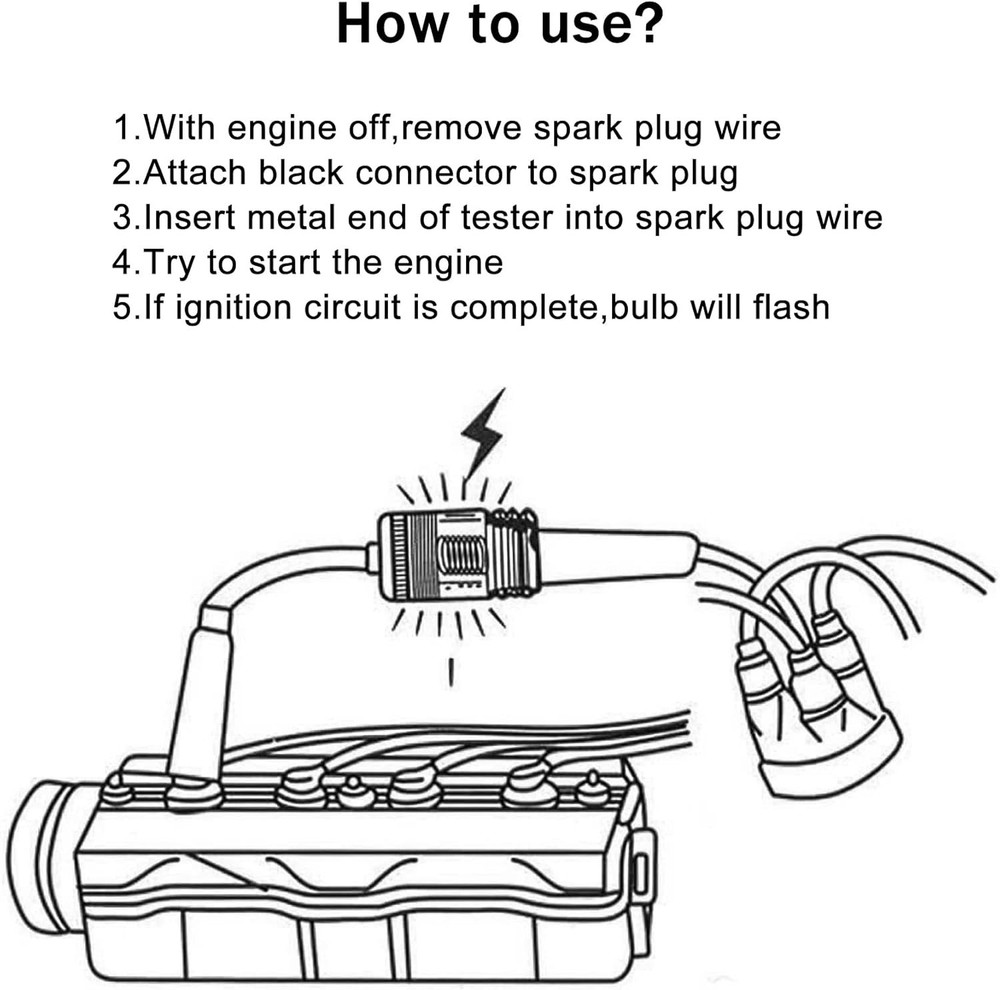Universal Inline Spark Plug Tester for Fast Engine Diagnostics - Durable Design