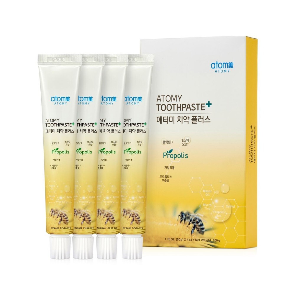 ATOMY Toothpaste Plus 50g x 4EA Propolis Toothpaste K-Beauty