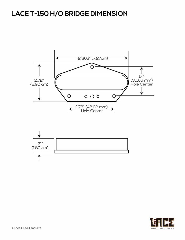 Lace Sensor T-150 Tele Bridge - Single Coil Pickup