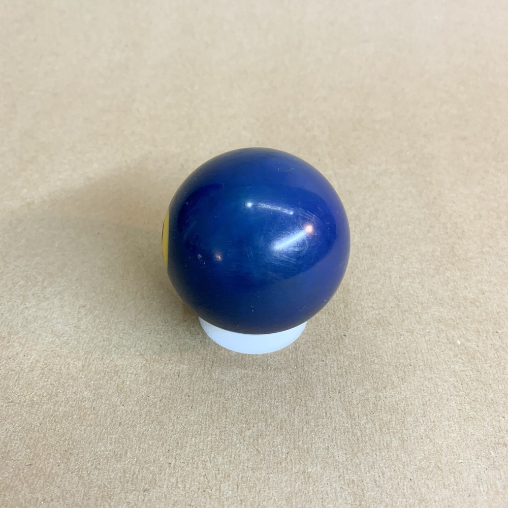 Vintage Bakelite Billiard #2 Solid Blue Pool Ball with Display Stand