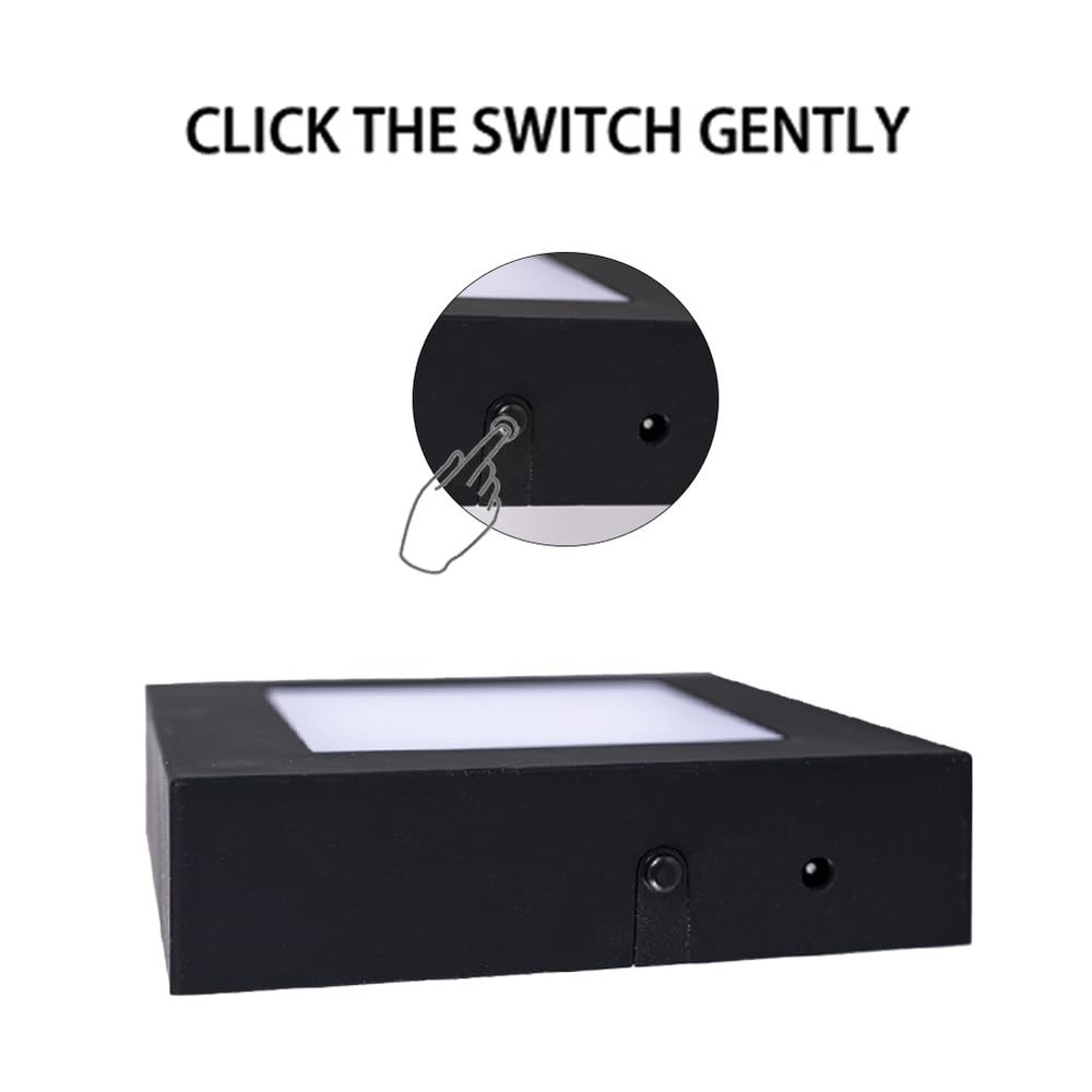 Phosok Led Multimodal Multicolor Light Stand Base Black - Square Displ