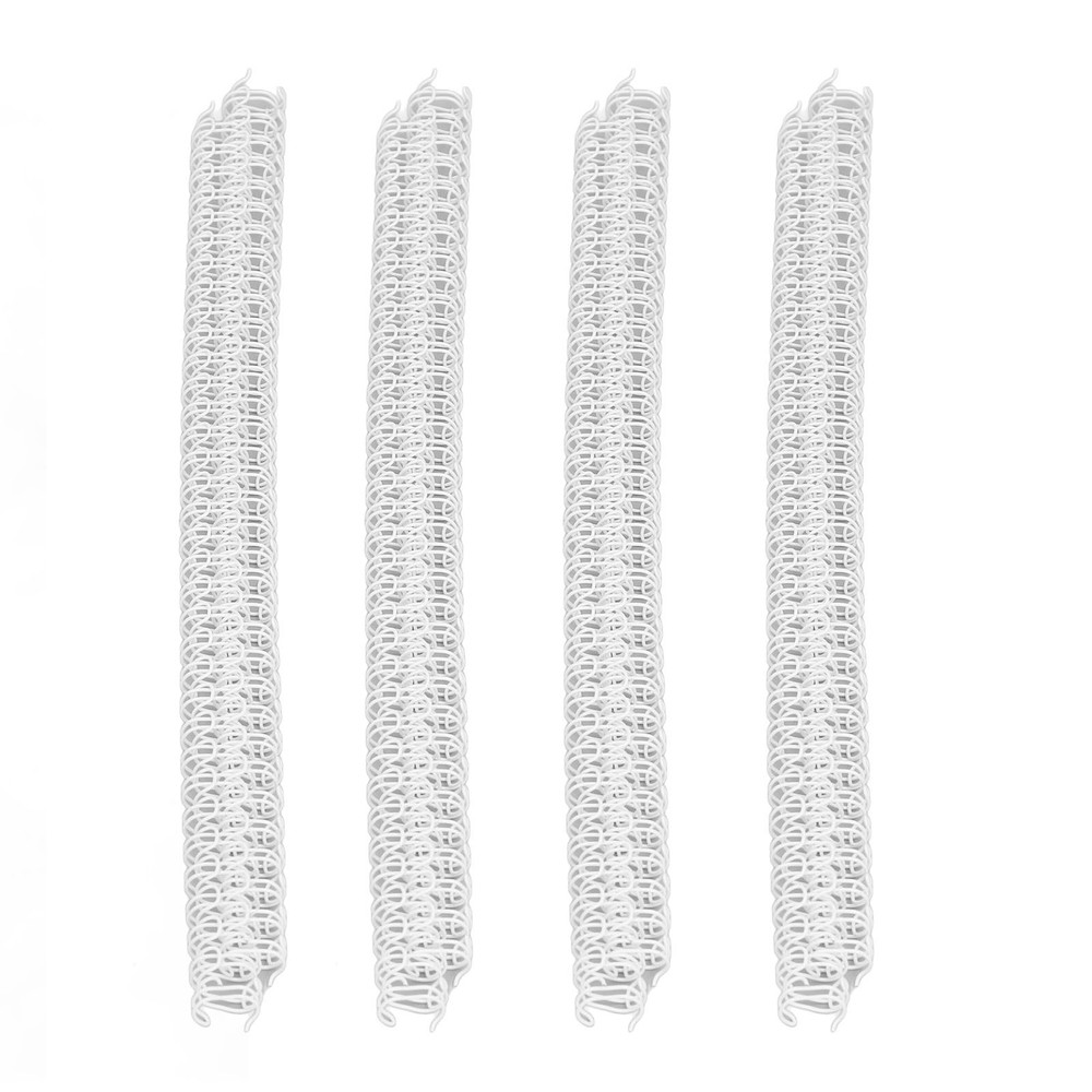 White 100x Double Loop Wire Binding Spines 34 Teeth 3:1 Pitch 7.9mm Diameter 40