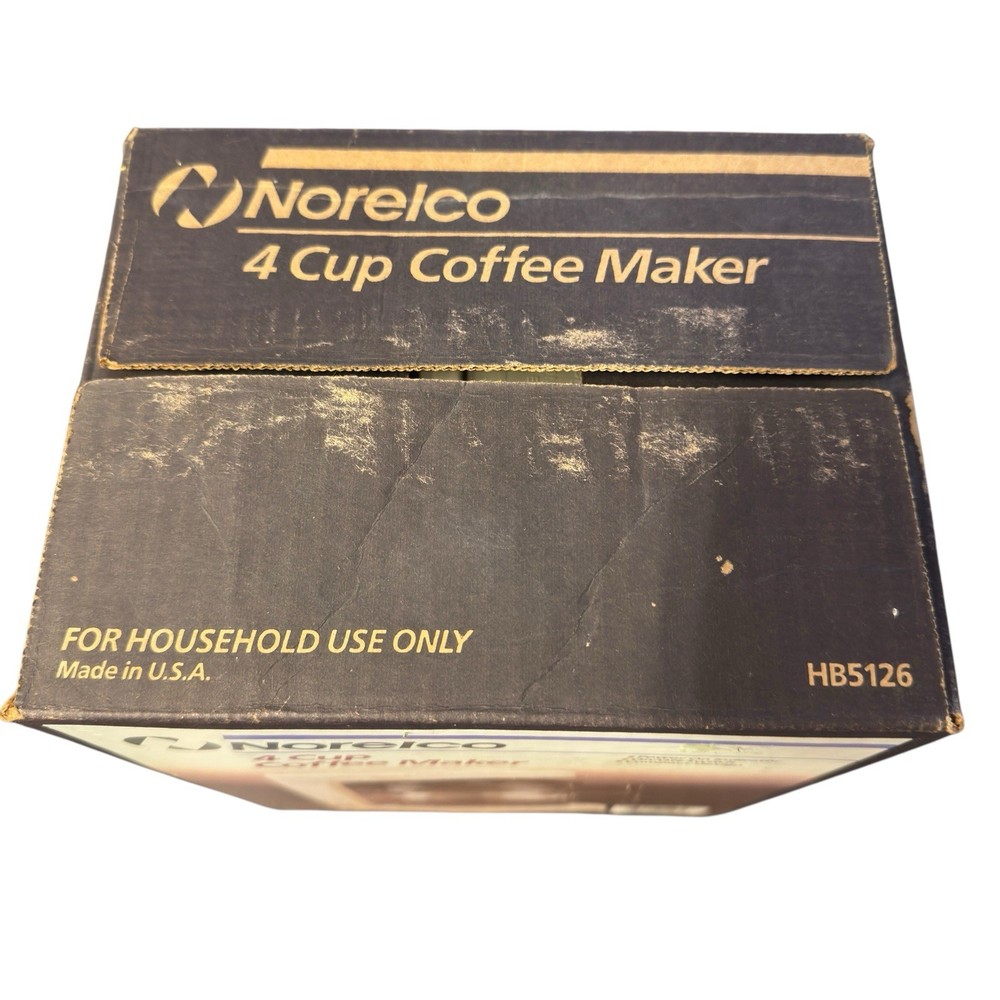 Vintage Norelco Express Coffee Maker 4 Cup Automatic Drip Compact HB 5122