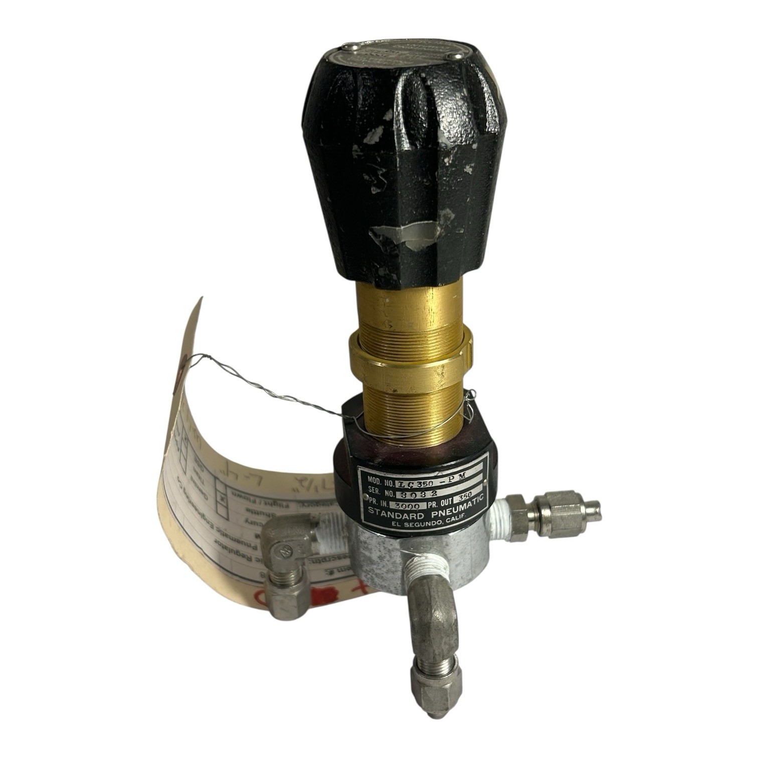 Vintage NASA Authentic Space Shuttle Pneumatic Regulator Standard Pneumatic