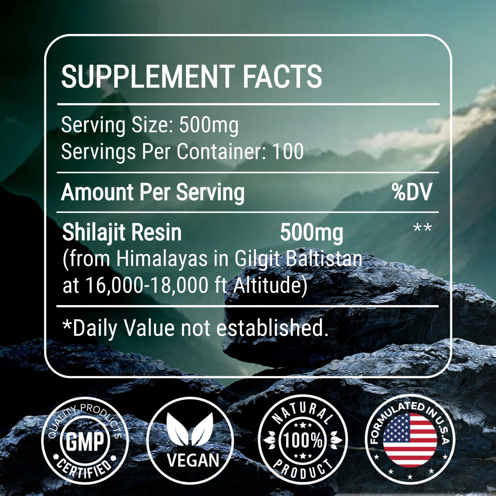 Himalayan Shilajit Caps – 150 Count – Herbal Support – Energy & Wellness