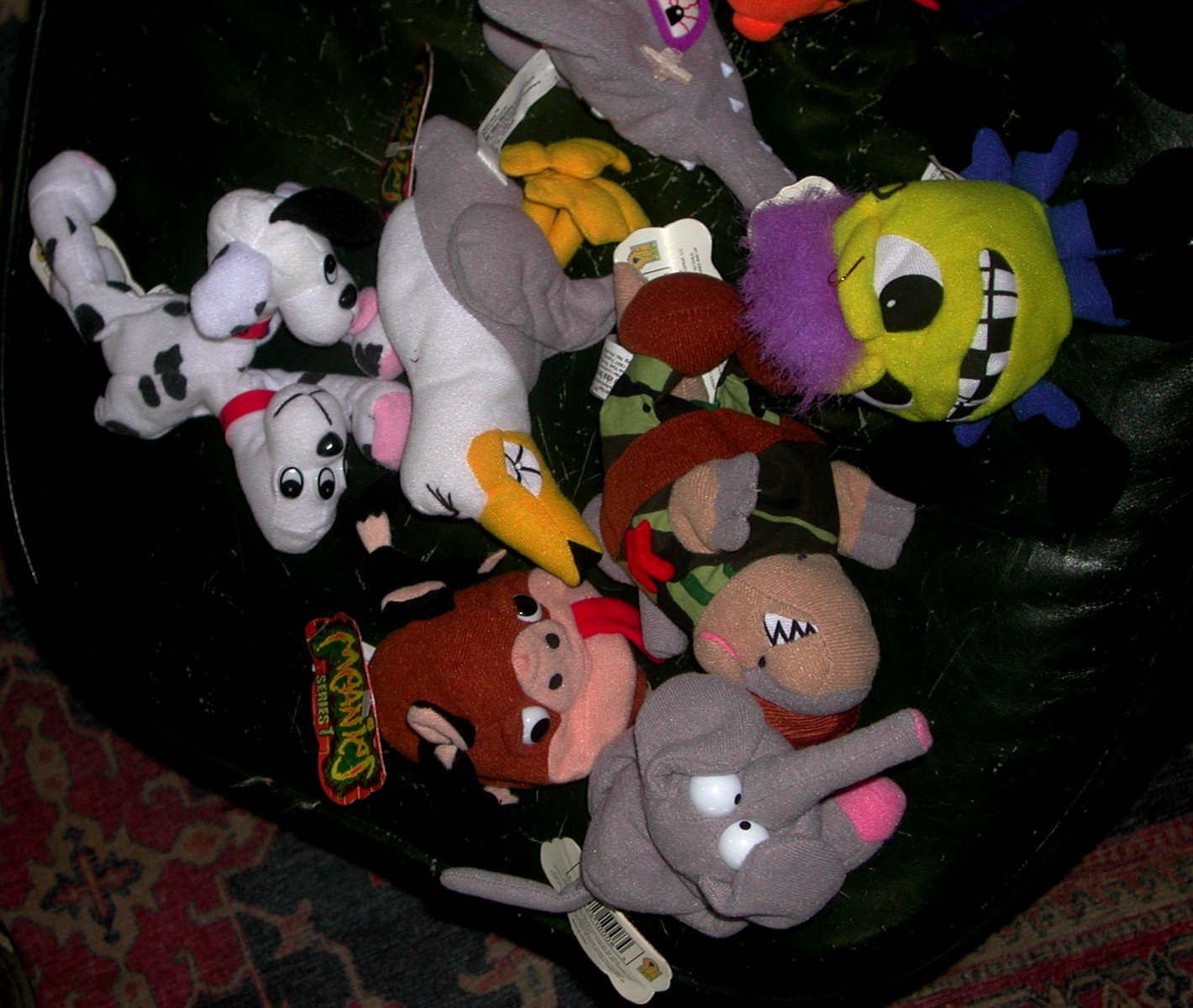 1 LOT OF 13 DIFFERENT MEANIES SERIES 1 STUFFED TOYS WITH TAGS