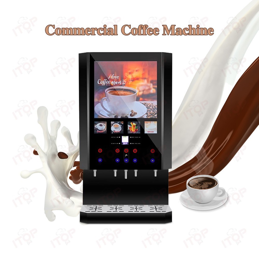 Commercial Instant Coffee Machine Adjustment Temper 4 Flavors Coffee Machine