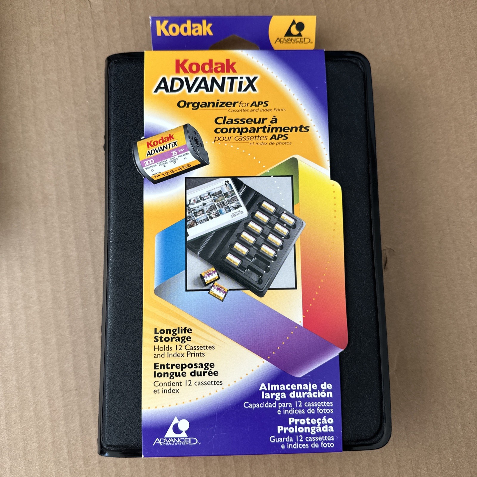 NEW LOT OF 3 Vintage Kodak Advantix Organizer For APS Holds 12 Cassettes Each